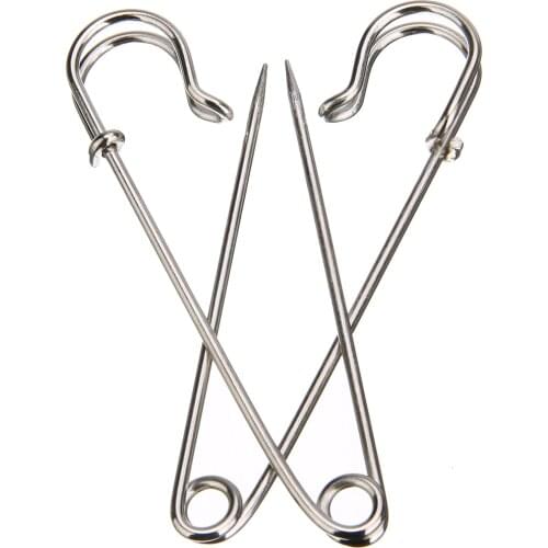 12pcs Large Heavy Duty Stainless Steel Big Jumbo Safety Pin Blanket Crafting for Making Wedding Bouquet Brooch DIY Decoration