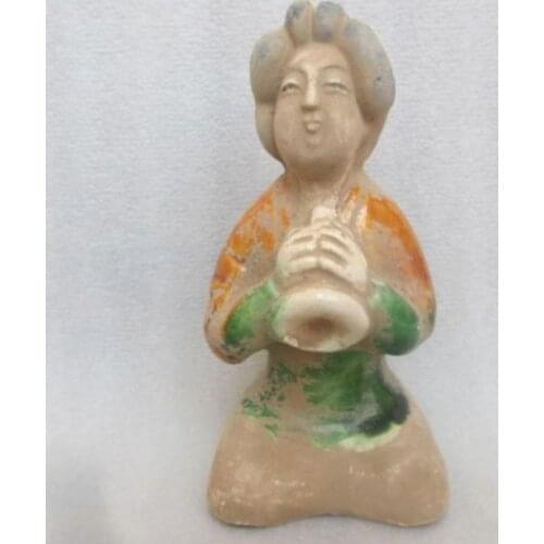 12 cm * / China collectibles tang sancai pottery and porcelain. Figure statue/1