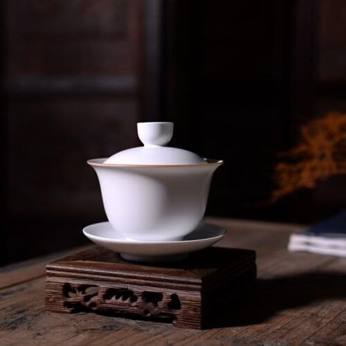 180ml Ceramic Gaiwan,Porcelain Kungfu Tea Cup Ceremony Tureen teaware teaset for pu'er/puerh/oolong/white/green/black/flower tea