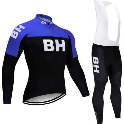 2021 Team BH Custom Design Autumn Cycling Jersey Long Sleeve Ropa Ciclismo Quick Dry 20D Gel Pad Shorts Bike Jacekt Wear Set