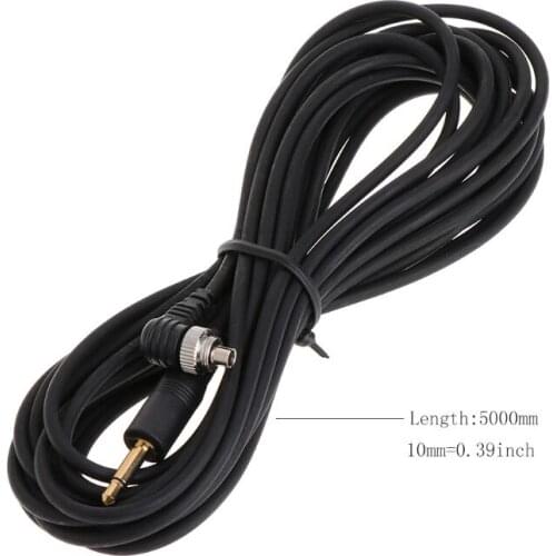 3.5mm Plug to Male Flash PC Sync Cord Cable Light Trigger for studio Photography