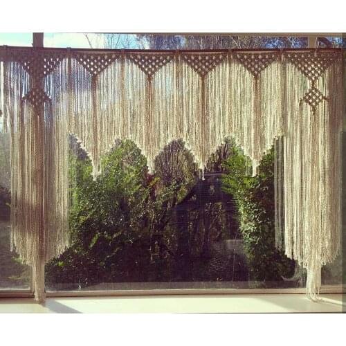 300cm X 260 Cm Macrame Wall Art Handmade Cotton Wall Hanging Tapestry with Bohemia Home Wedding Garden Party Decoration