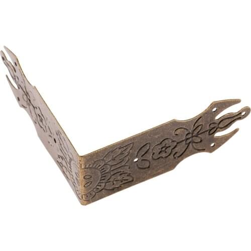 4pcs Corner Protector Guard 69*69*29mm Furniture Fittings For Jewelry Wine Gift Box Wooden Case