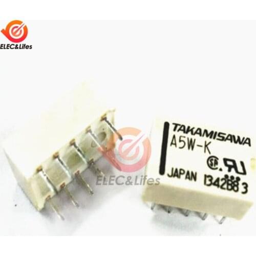 5Pcs A5W-K A5W-K-OH A5W-OH-K DIP-10 10 PIN 10P Relay 2 x UM 5V Audio Signal