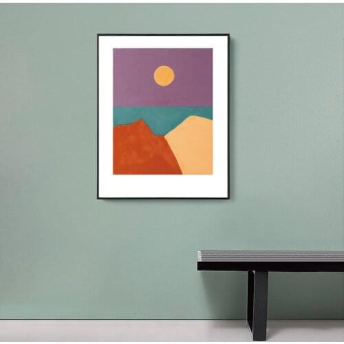 Abstract Colorful Mountains Color Block Canvas Painting Modern Style Cuadros Poster Living room decor Abstract Geometric Poster
