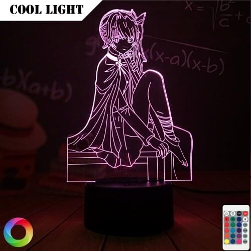 Acrylic Led Night Light Anime Demon Slayer Agatsuma Zenitsu Figure for Kids Child Bedroom Decor Cool Kimetsu No Yaiba Lamp Gift