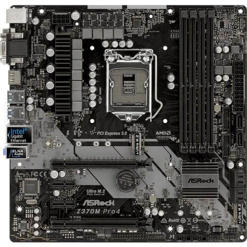 Used,ASROCK Z370M PRO4 Eighth generation motherboard Micro-ATX DDR4 support i7-8100 8600K