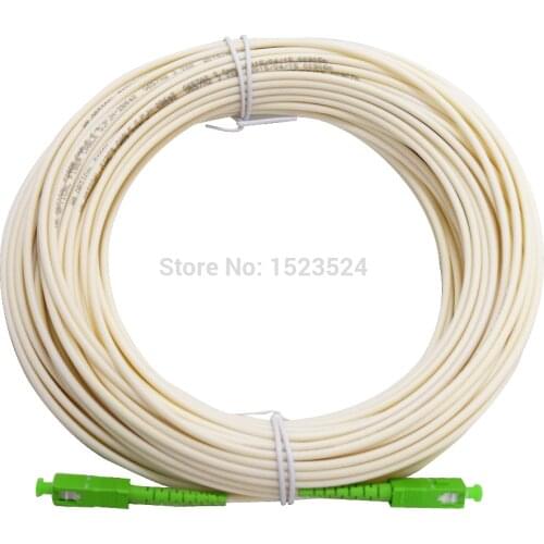 White Color SM SX PVC 3mm 30 Meters SC/APC Fiber Optic Jumper Cable SC/APC-SC/APC Fiber Optic Patch Cord