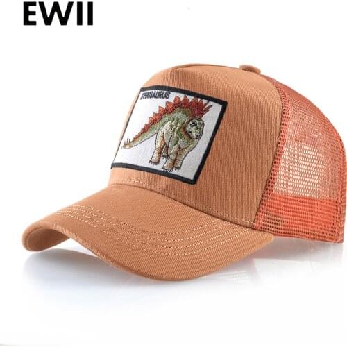 Mens Dinosaur Hat Embroidered Baseball Cap For Men Adjustable Snapback Caps Women Fashion Breathable Trucker Hats gorro