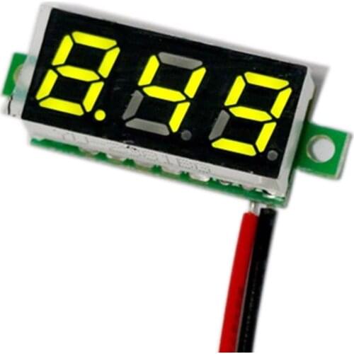 0.36" LED Digital Car Voltmeter Voltage Panel Meter 2 Wire DC 3-30V Yellow