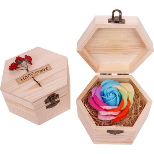 Wooden Flowers Storage Box Rose Flower Box Flower Organizer Gift Valentines Day Roses Organizer Storage Box With Flower