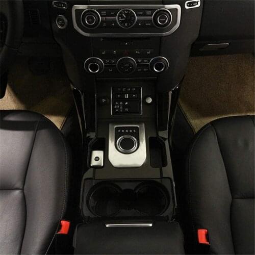 For Land rover Discovery 4 2010-2016 Center Console Side Panle Sequin Molding Cover Strips Trim Black ABS Chrome Plastic