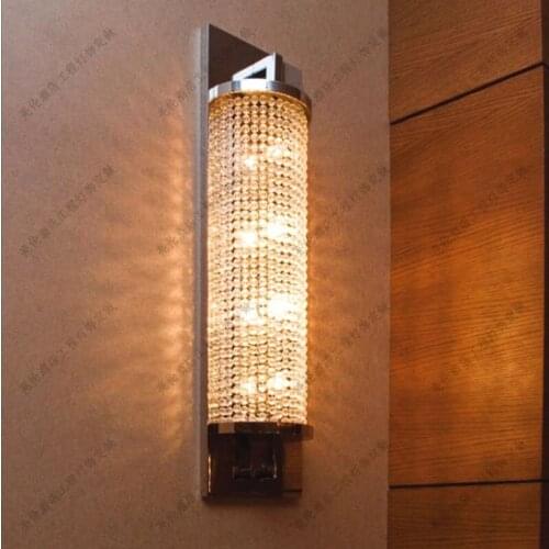 Hotel lobby wall lamp aisle lights stair wall lamp engineering wall lamp crystal sales department engineering lamp customization