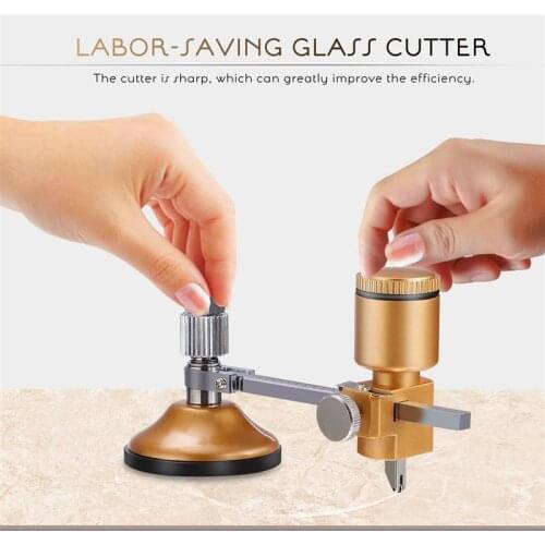 1Pc 200mm Manual Diamond Tool Diamond Cutter Glass Cutter Range Hood Hole Opener Circular Glass Cutter for Worker Men