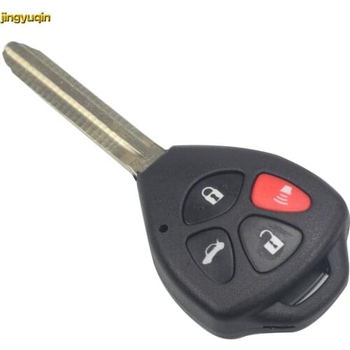 Jingyuqin 10pcs 4 Buttons Car Key Shell Case for Toyota Camry Avalon Corolla Matrix RAV4 Venza Yari Fob Replacement Car-styling