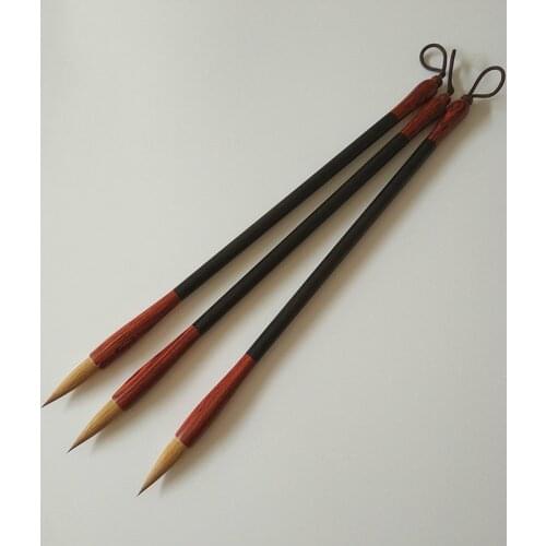 Mingjian pen shop boutique sandalwood pure wolf hair brush middle block a high-end adult painting and calligraphy writing