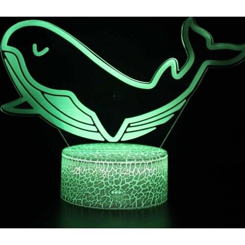 Creative Dragon Fish Night Lamp New Strange Source Bed Intelligent Electronic Gift 3d Light Fixtures Usb Led Night Light