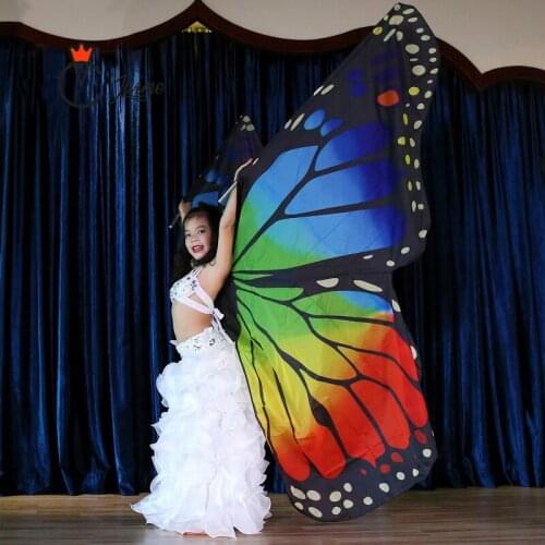 Isis Wing+bag+sticks Butterfly Wings for Children Stage Performance Props Kids Dancewear Polyester fiber blend Belly Dance