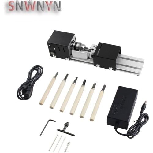 100W Mini Beads Machine Lathe Woodworking Buddha Pearl Grinding Polishing Drill Rotary Tool DIY Woodworking Tool