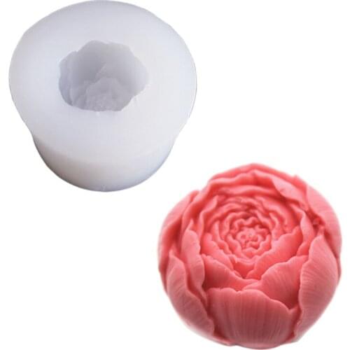 The New Rose Flower Silicone Mold 3D Soap Mold Practical Cake Decoration Tool Creative Handmade Candle Mold Portable DIY