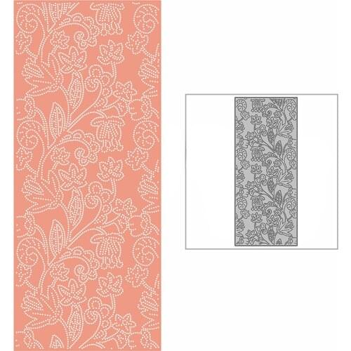 New Slim Spotted Dainty Flowers Background Plate Craft Embossing Mold 2021 Metal Cutting Dies for Scrapbooking Album Card Making