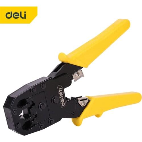 DELI Rj45 Crimping Tool Can Crimp 4P/6P/8P Terminal Manual Network Tool Pliers Cable Crimping Pliers Wire Stripping Pliers
