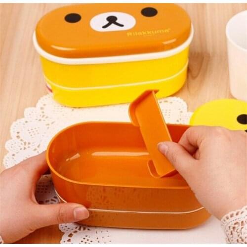 Wholesale 300sets/lot cartoon bear lunch preservation box bird pattern container