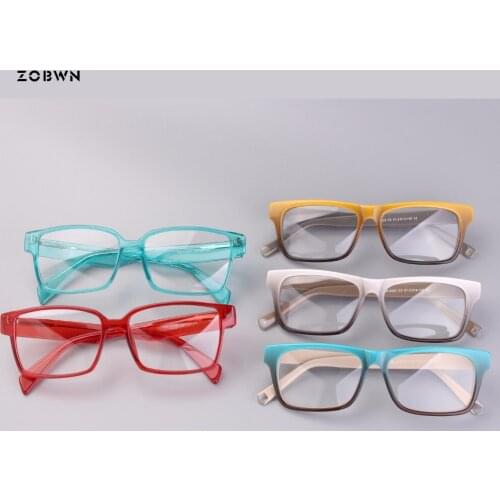 Mix wholesale 2018 new Fashion Optical Glasses acetate frame With Clear Glass Men Women Brand Transparent Womens Glasses Frames