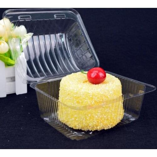 Plastic Disposable Cake Container Bread Cupcakes Packaging Box with Lid Dessert Display Boxes SN3411