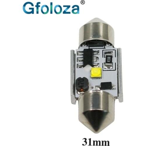 Gfoloza 31mm C5W Interior Dome Light Canbus Car Reading Luggage License Plate Lamp Festoon Bulb White 12V 1PCS