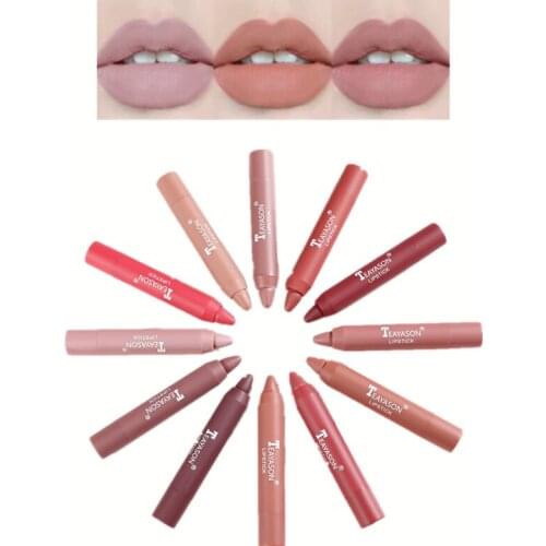 12-color Pencil Lipstick, High-efficiency Moisturizing, Waterproof, Non-stick Cup, Natural Makeup Lip Color Pencil Cosmetics