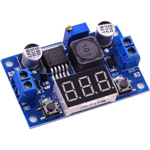 LM2596 DC reducer converter voltage regulator LED display voltmeter 4.0 40 40 to 1.3-37V Buck adapter adjustable power supply