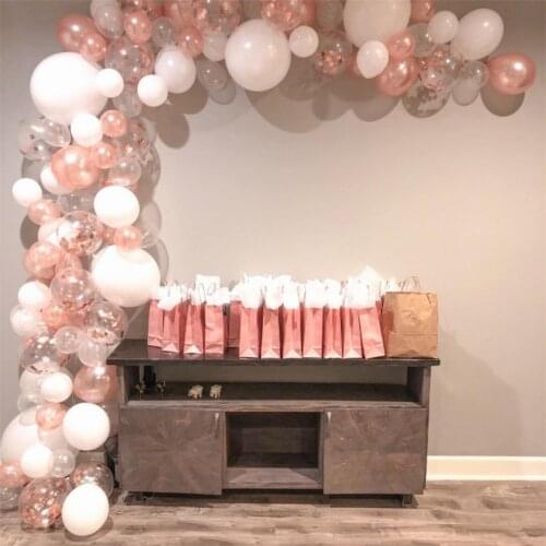 Wedding Birthday Balls Party Decoration Balloon Garland Arch Kit Macaron Pink Kids Globos Confetti Latex Ballon Baby Shower