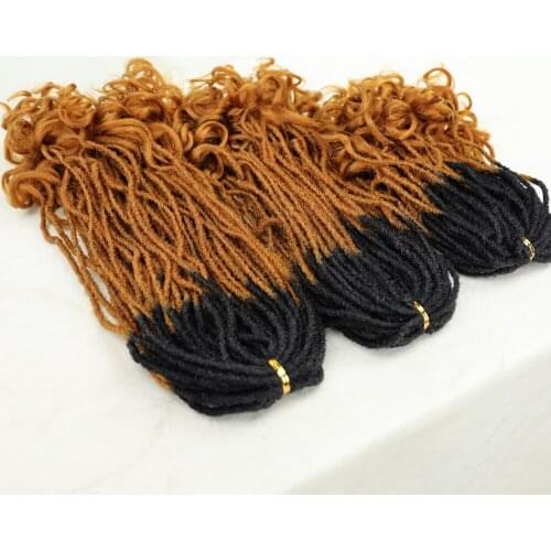 YunRong Sister Locs Curly Ends For Black Woman Long Straight Crochet Hair Soft Passion Twist Faux Locs 3PCS 1B