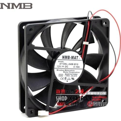 Original For NMB 4710KL-04W-B10 12025 12CM 0.16A mute chassis double ball bearing fan