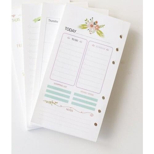 Personal planner inserts, A6 floral themed printed refills,planner paper refill, to do list, monthly, weekly, daily