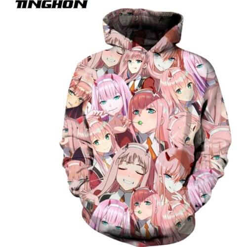 Anime DARLING in the FRANXX 3D Printed Women Mens Hoodies Sweatshirts Streetwear Unisex Casual Jacket Tracksuits 04