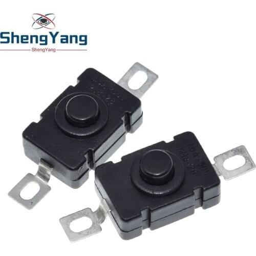10pcs KAN-28 1.5A250V Flashlight Switches Self Locking SMD Type 18 x 12mm Push Button Switches 1812-28A