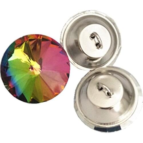 1000PCS/LOT ) 20MM Crystal Buttons Rainbow Glass For Sofa Upholstery Headboard Button