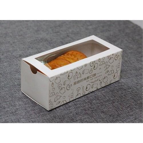 17.5*8*6cm White rectangle Drawer cake boxes Mooncake Biscuits cake Packing box rolling Cake Sushi paper box100pcs/lot
