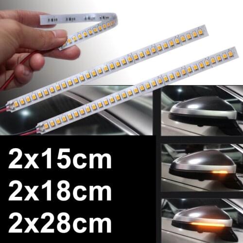 2pcs/lot 15cm/18cm/28CM Car Rear View Mirror Flexible Dynamic Flowing Turn Signal Strip Light