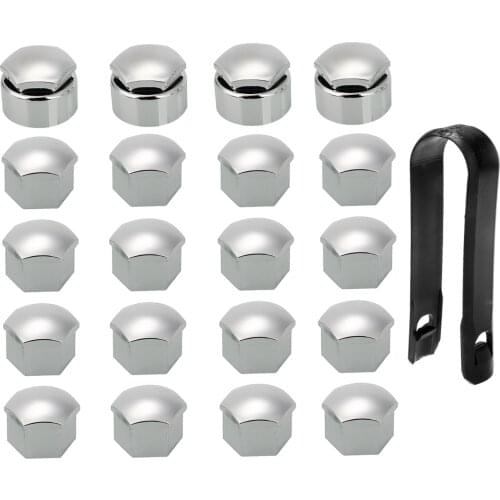 20pcs 17mm Wheel Nut Bolt Cover Caps Auto Hub Screw Cover Bolt Rims with Removal Tool For Ford for Peugeot for Citroen