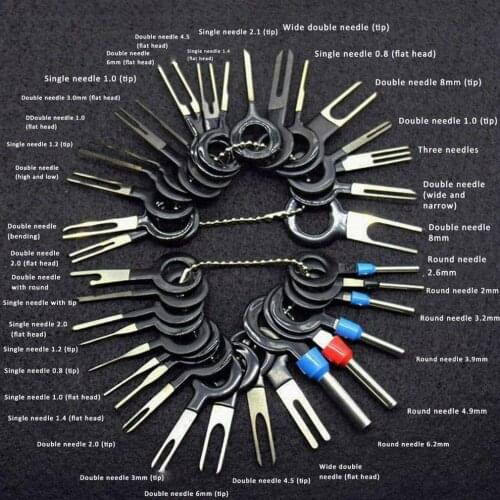 36pcs Car Plug Terminal Removal Tool Pin Needle Retractor Pick Electrical Wire Puller Puller Hand Crimp Connector Tools Kit