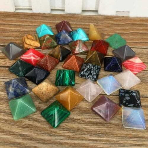 7Pcs/lot Pyramid Gemstone Natural Stone Crystal Quartz Healing Point Chakra Home decoration