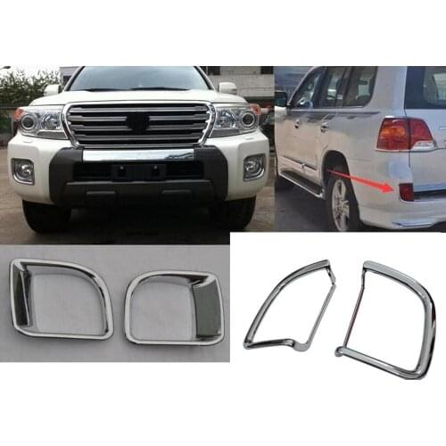 Car head and tail fog light cover,auto front and rear fog light bezel 12-15 for Toyota Land Cruiser FJ 200 ,ABS chrome,4pc/lot