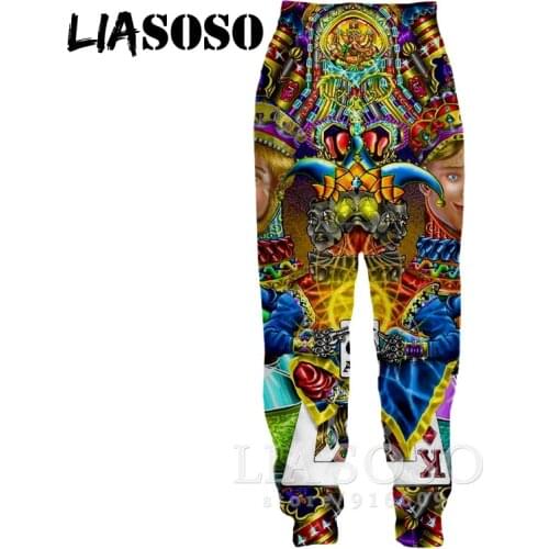 3D Print Women Pants Men Sweatpants Fashion Rock Sweat Trousers Psychedelic Casual Full Length Tattoo Anime Winter Hip Hop E552