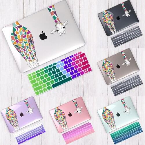 Colorful Giraffe Plastic Hard Shell Cover for MacBook Air Pro Retina 12 13 15 16 inch 2020 A2289 A2338 A2337 A2179 Laptop Case