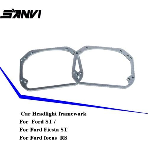 SANVI Car Styling Frame Adapter DIY Bracket Holder For Ford Fiesta ST/Focus RS For Hella 3R Projector Lens