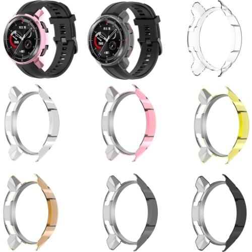 Electroplating PC Smartwatch Dial Protective Case Hollow Shell Cover for Honor Watch GS PRO Unisex Smartwatch Parts