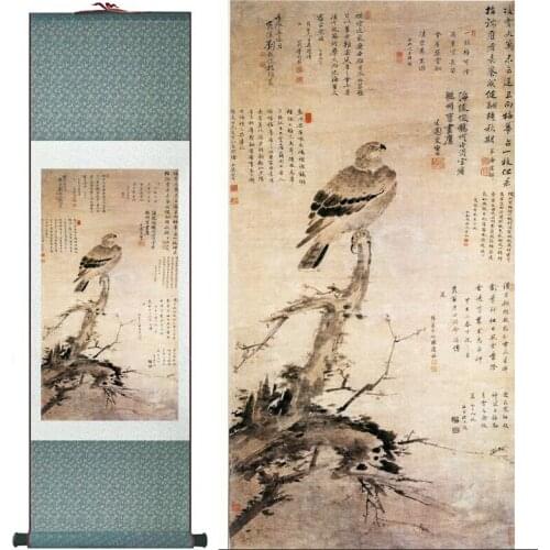Chinese art and birds painting Home Office Decoration Chinese scroll painting birds and flower paintingPrinted painting